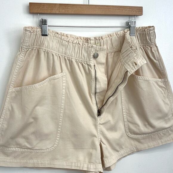 Madewell Pull-on Paperbag Utility Shorts: Garment-Dyed  Vintage Linen - Size 31 - Picture 5 of 14